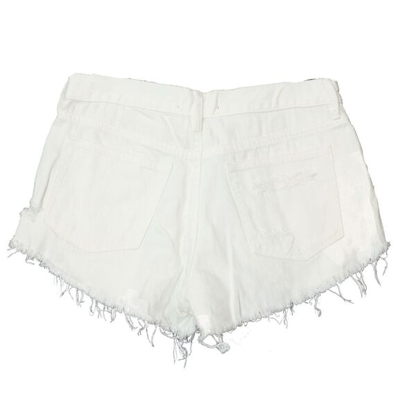 Free People WE THE FREE Living Good Vibrations Cutoff Shorts 27 White Denim B51 - Picture 3 of 5
